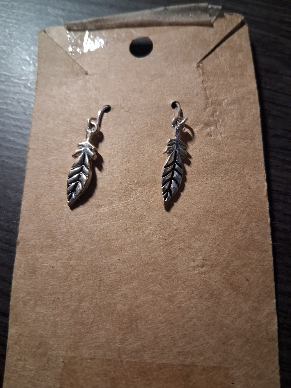Source Unknown Silver Leaf Charm Drop Earrings - Women Jewelry